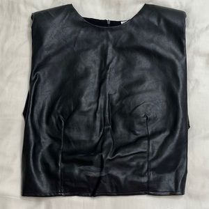 ZARA eco leather Top